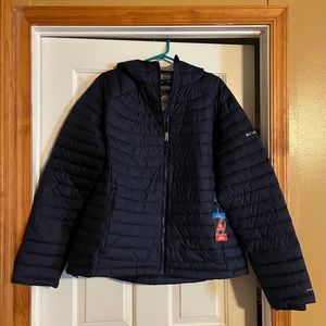 Brand New Women’s Columbia White Out II hooded thermal reflective jacket 2XL